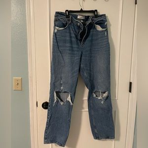 Abercrombie & Fitch Curve Love 90s Straight Ultra High Rise